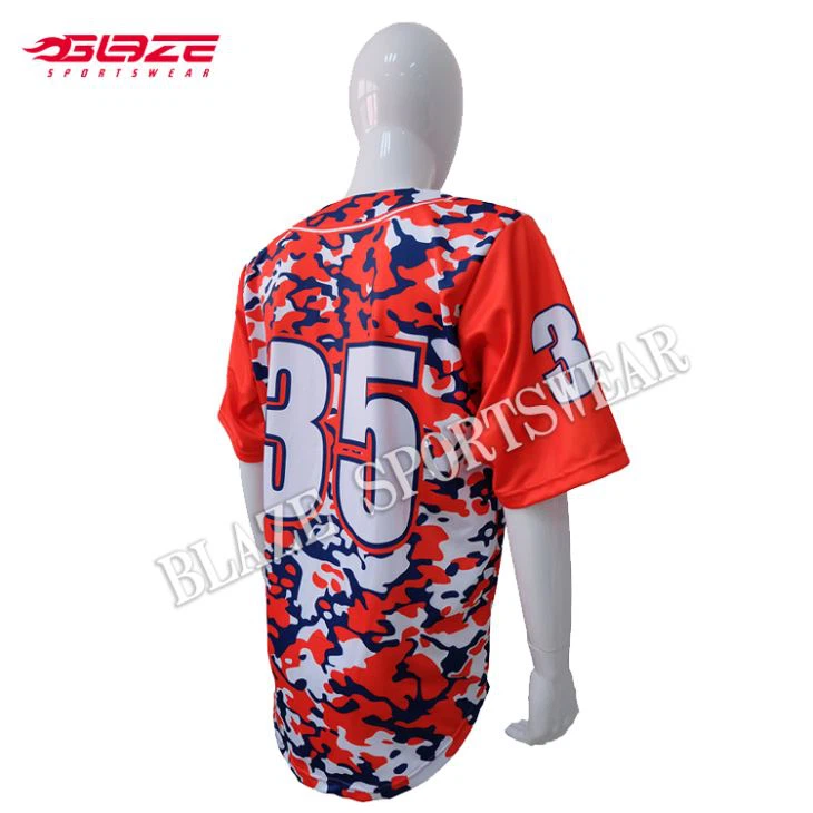 Youth Blank Camouflage Baseball Jerseys