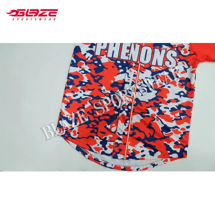Youth Blank Camouflage Baseball Jerseys